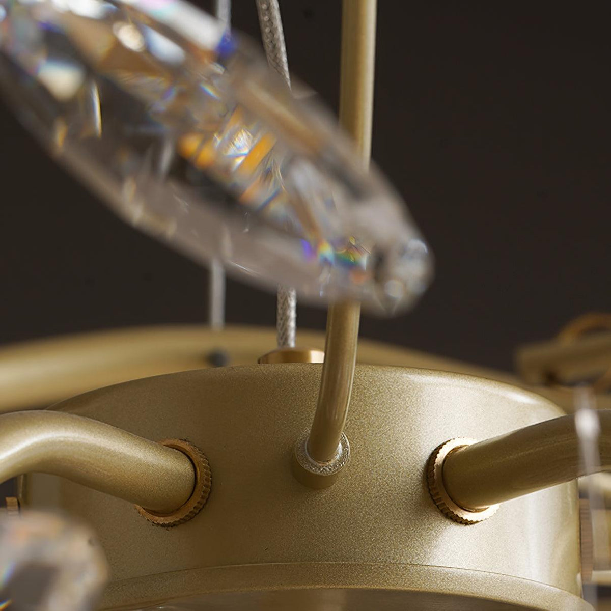 Lustre Véga en cristal et laiton – vue 15