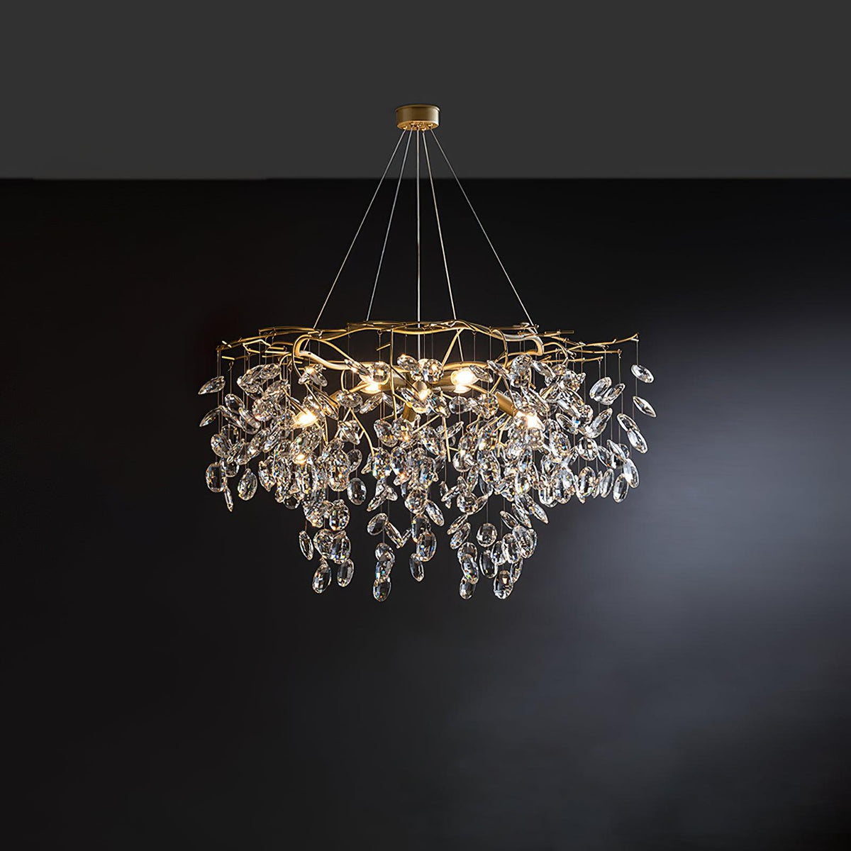 Lustre Véga en cristal et laiton – vue 25