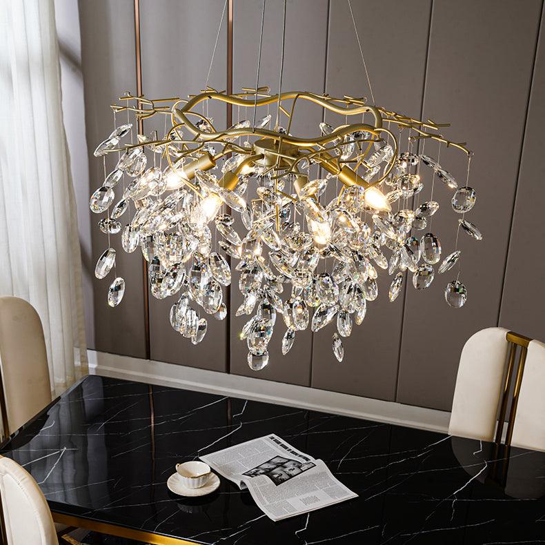 Lustre Véga en cristal et laiton – vue 26