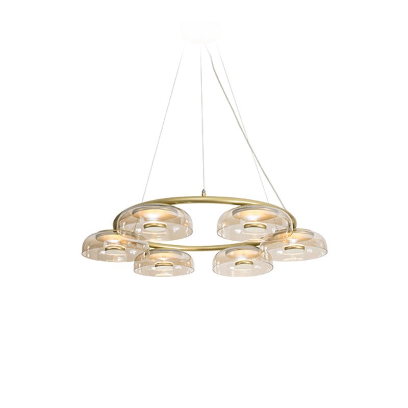 Lustre Olivier en verre et laiton – vue 24