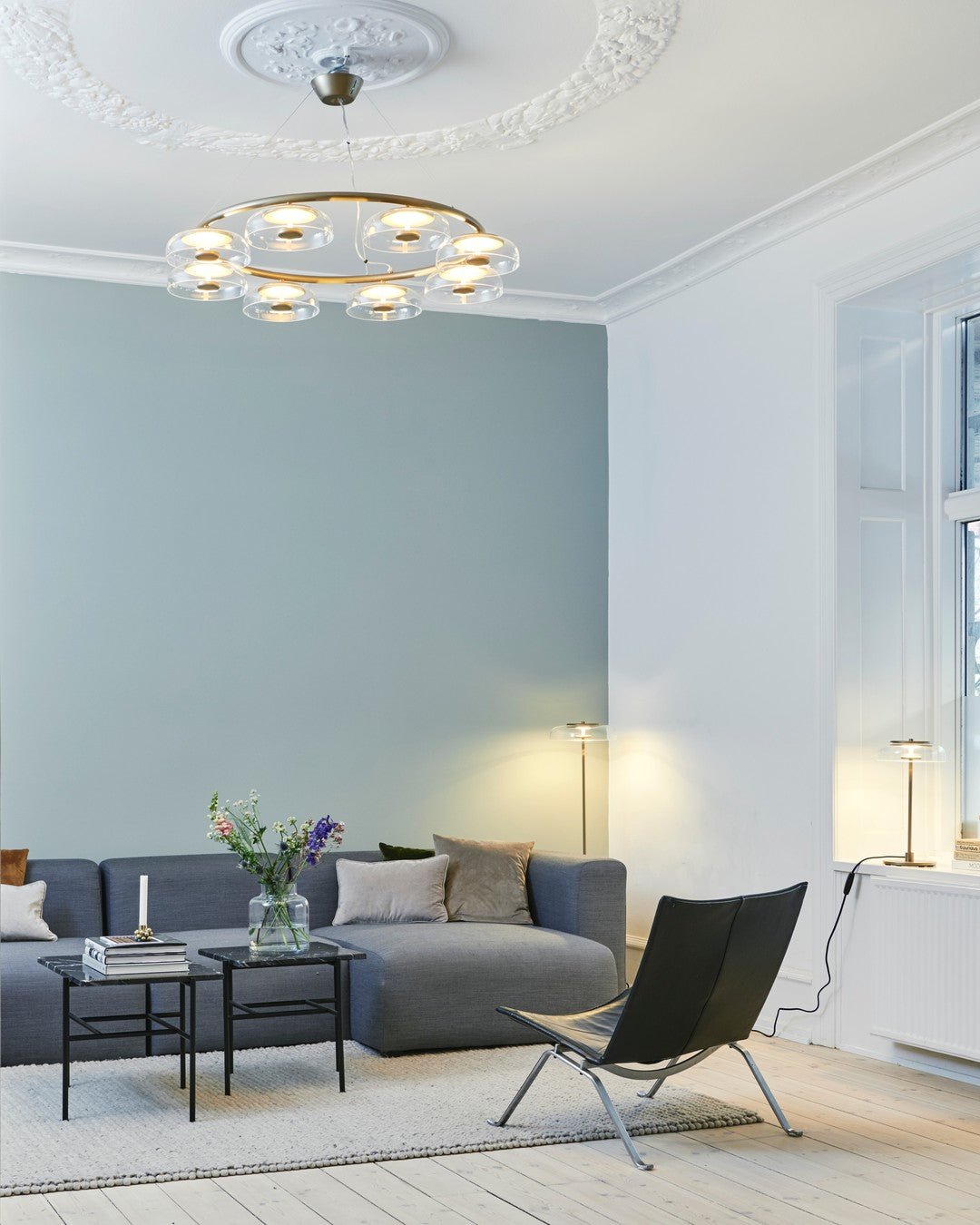 Lustre Olivier en verre et laiton – vue 21