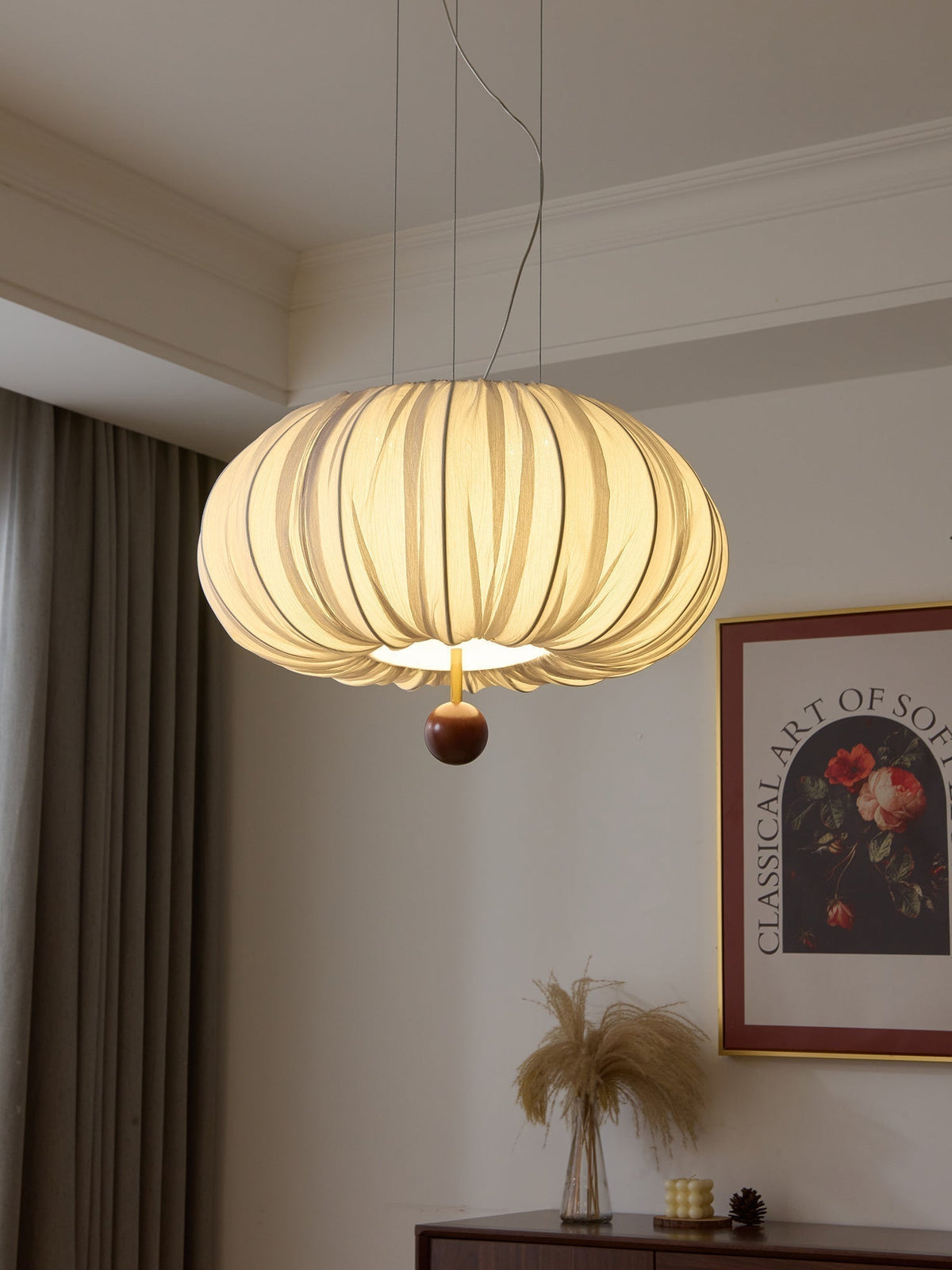 Suspension Fusain en bois et tissu – vue 8