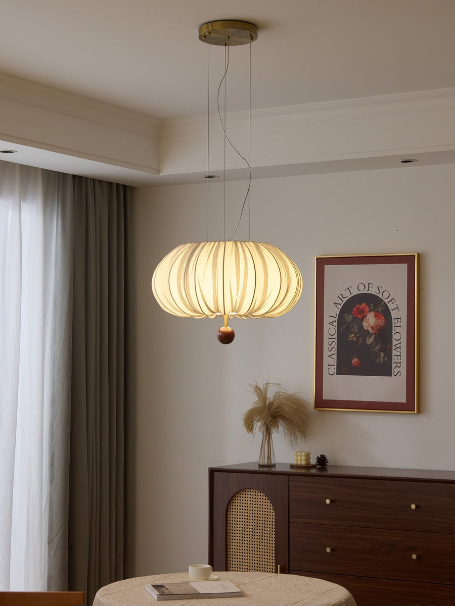 Suspension Fusain en bois et tissu – vue 2