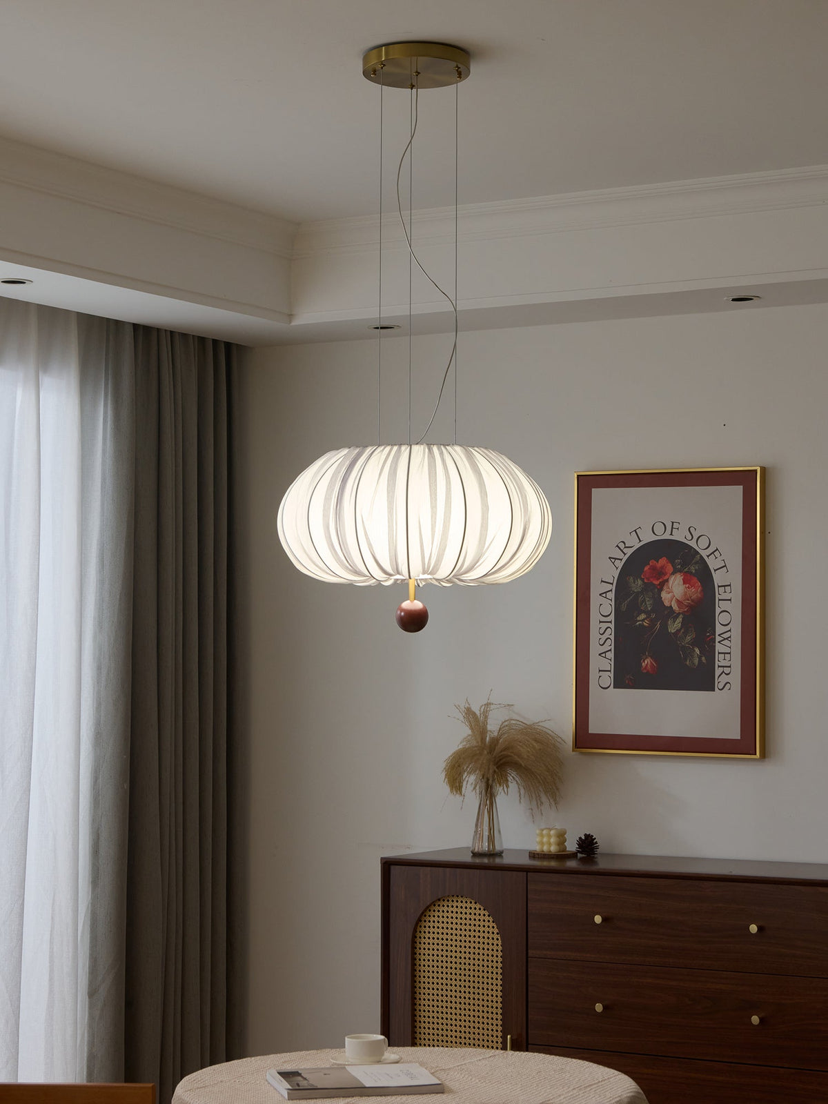 Suspension Fusain en bois et tissu – vue 29