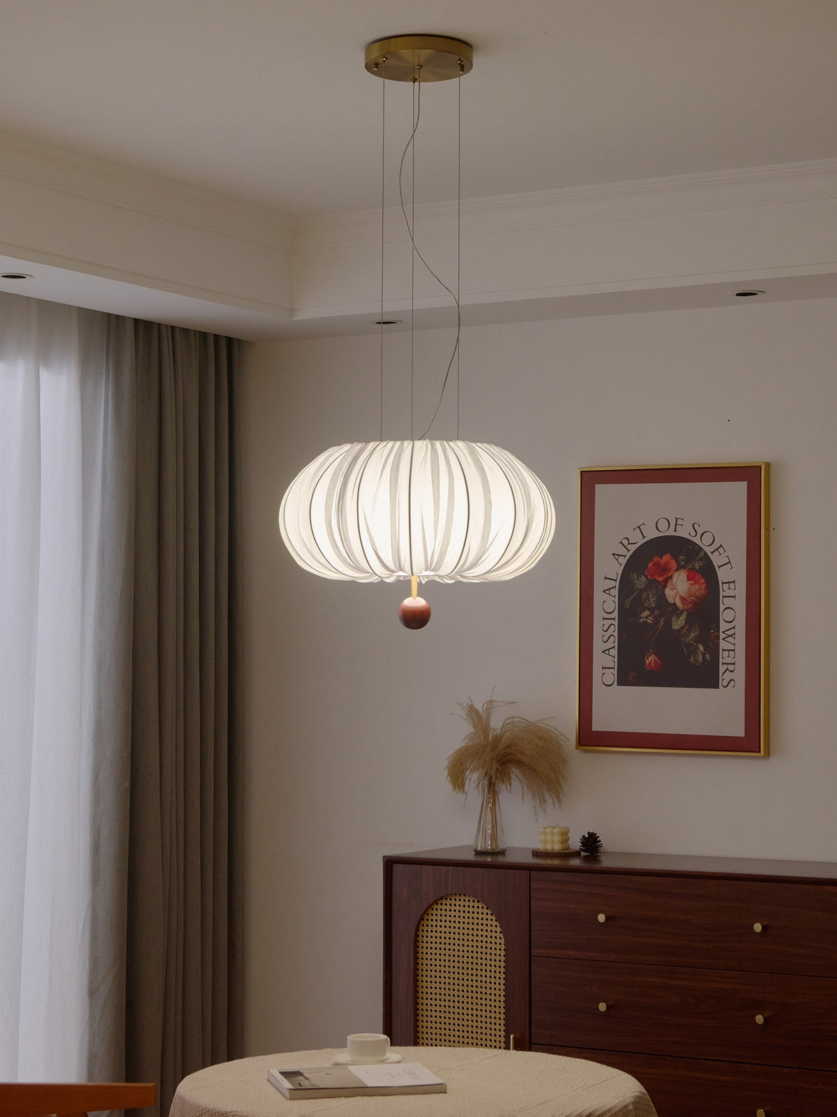 Suspension Fusain en bois et tissu – vue 5