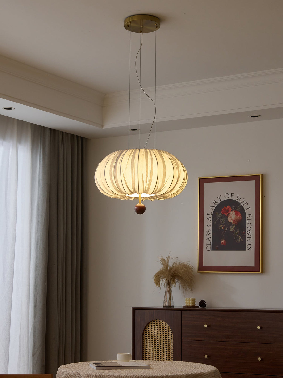 Suspension Fusain en bois et tissu – vue 28