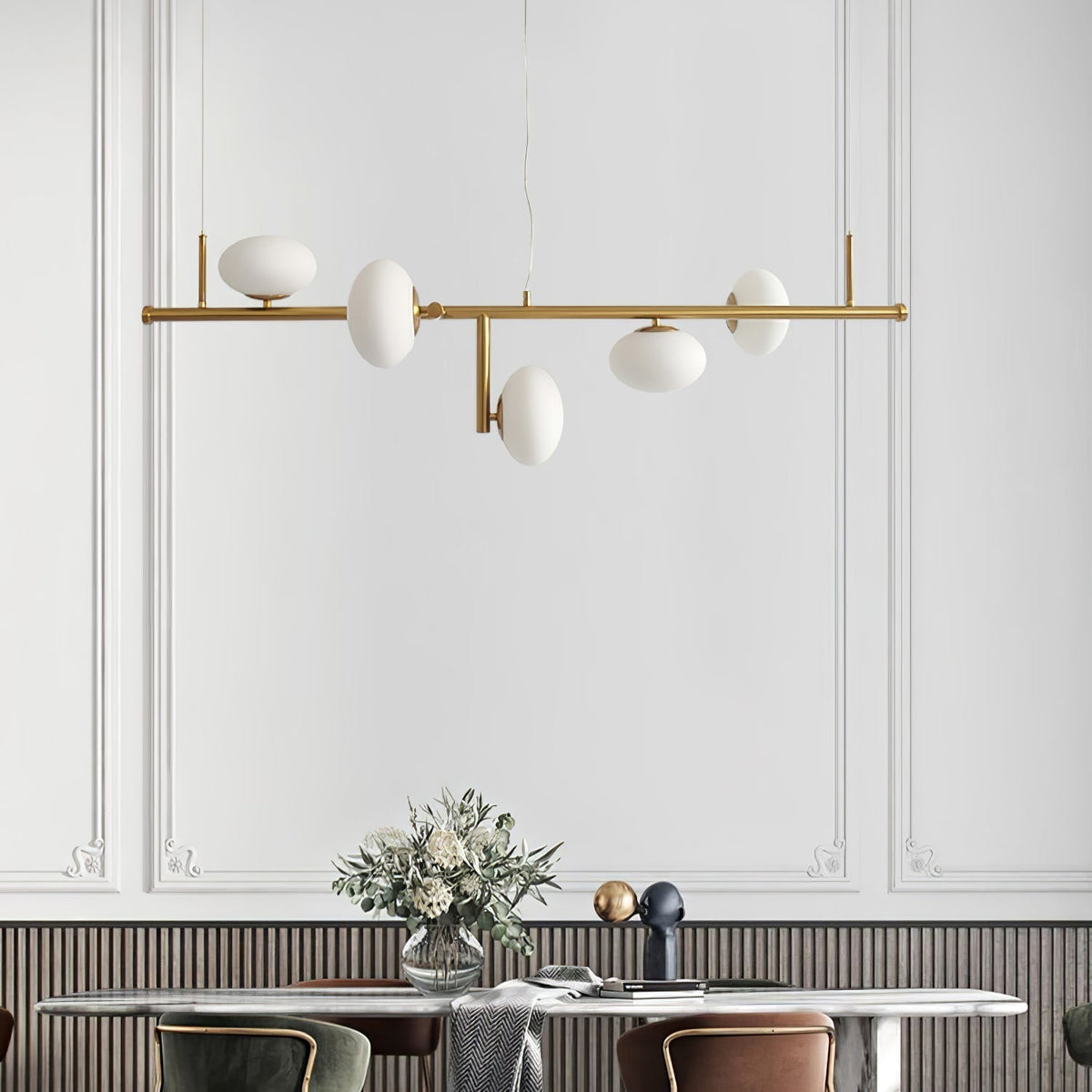 Lustre Récif en verre et métal – vue 21