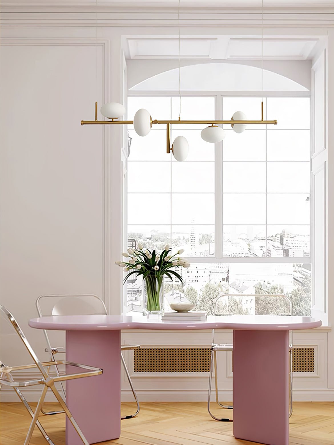 Lustre Récif en verre et métal – vue 19