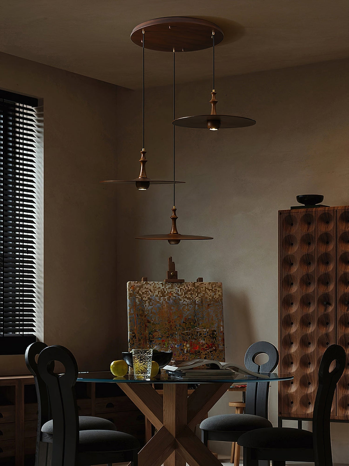 Suspension Gouache en bois et métal – vue 64