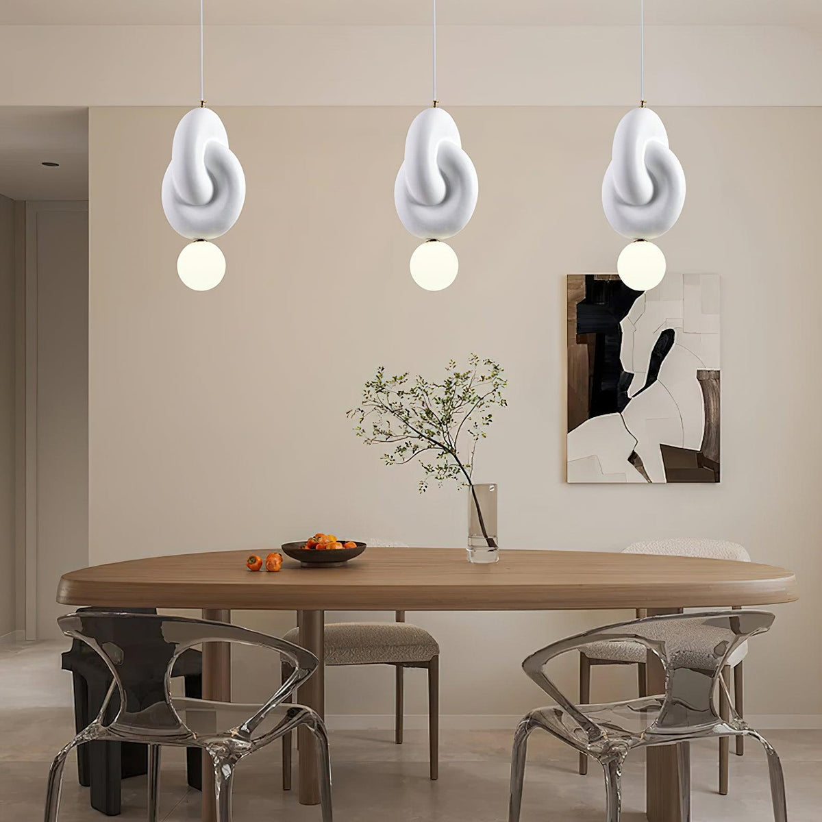 Suspension Hortensia en verre et résine – vue 21