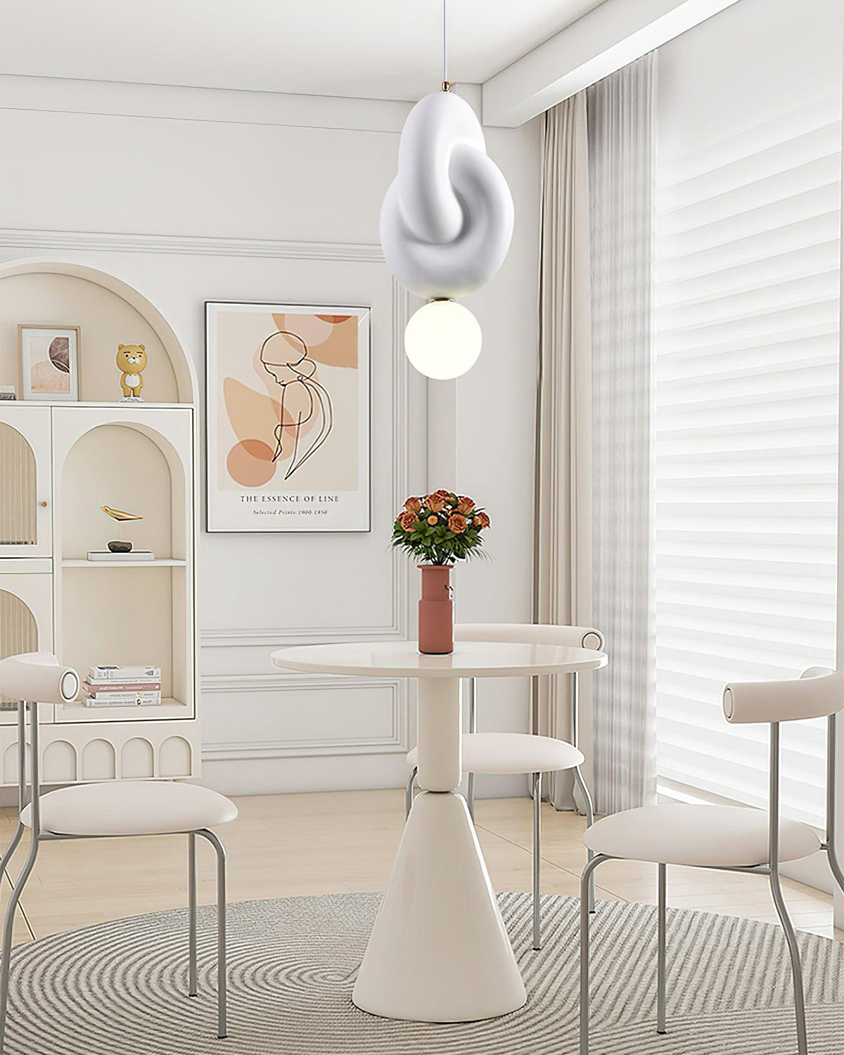 Suspension Hortensia en verre et résine – vue 24