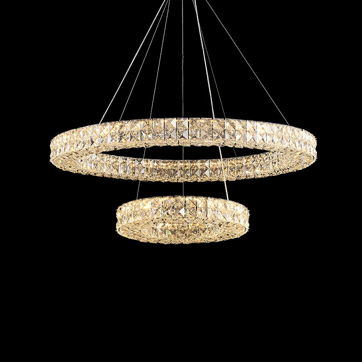 Lustre Noirmoutier en cristal et métal – vue 27