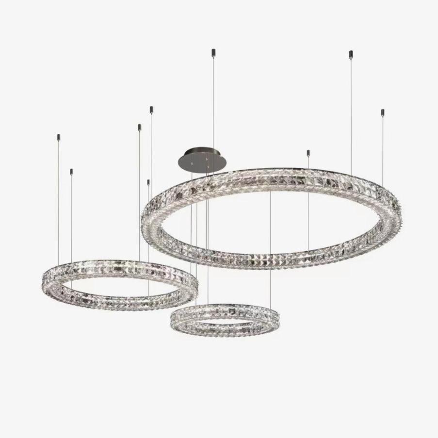 Lustre Noirmoutier en cristal et métal – vue 35