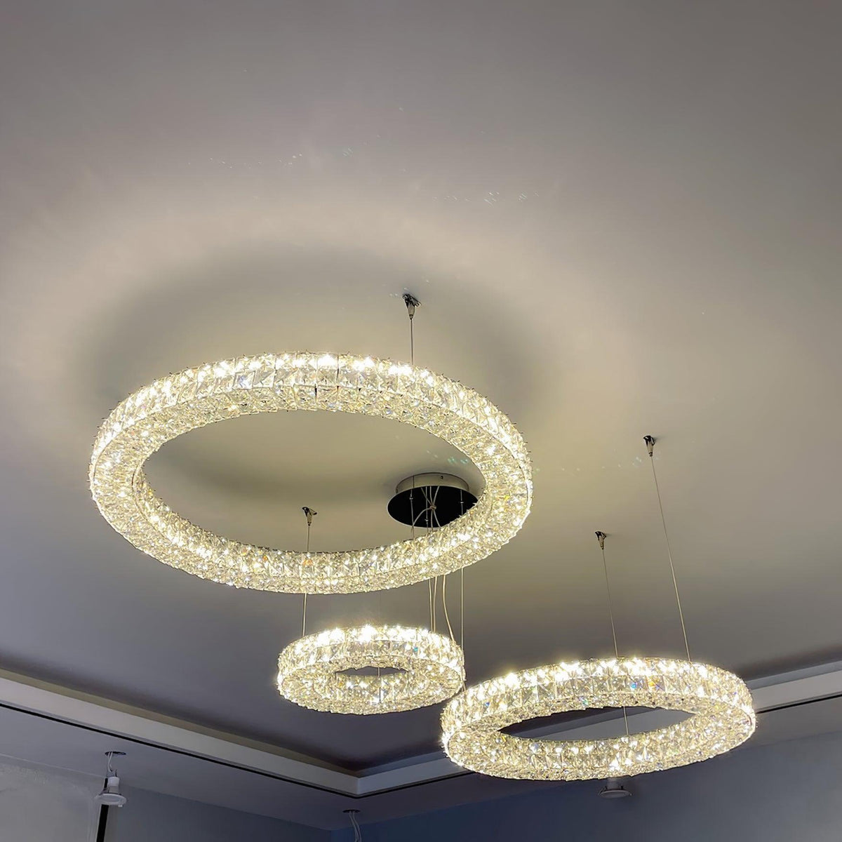 Lustre Noirmoutier en cristal et métal – vue 39