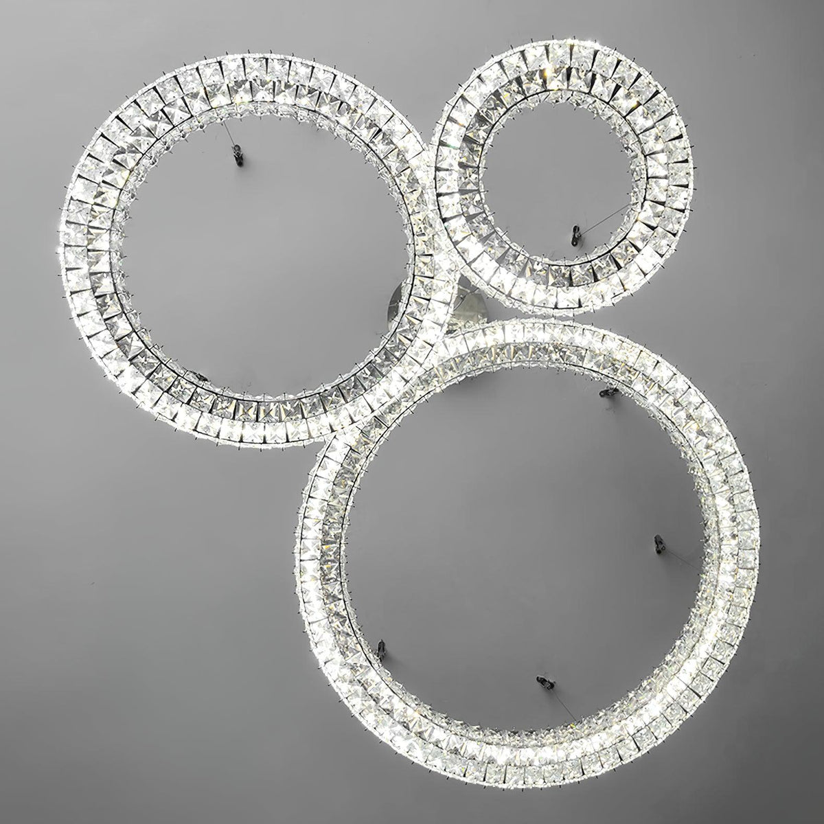 Lustre Noirmoutier en cristal et métal – vue 17