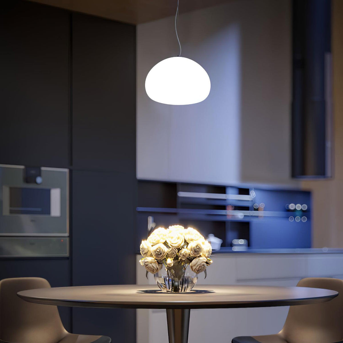 Suspension Fauvette en verre et métal – vue 2
