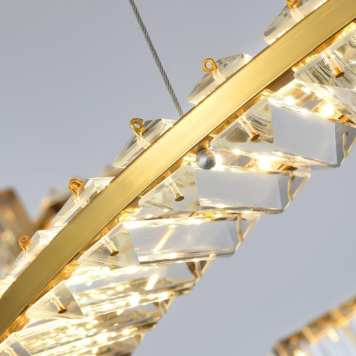 Lustre Thaïs en cristal et métal – vue 18