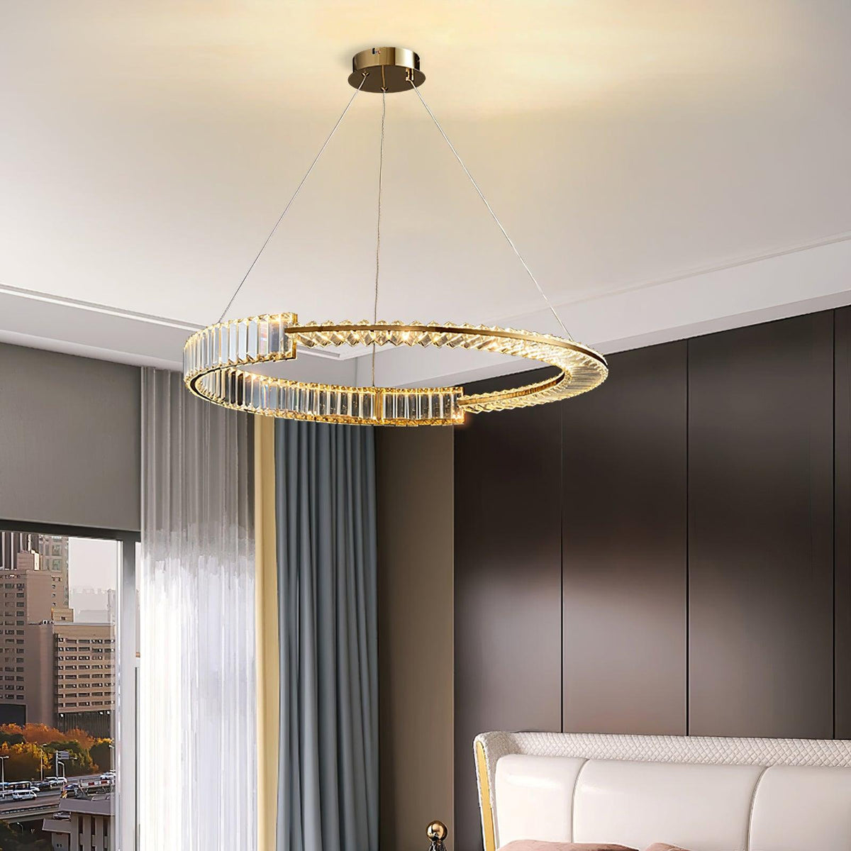 Lustre Thaïs en cristal et métal – vue 6