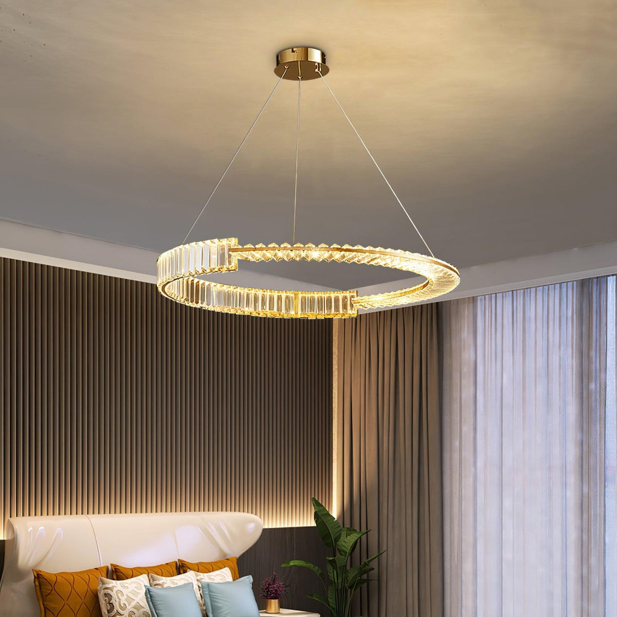 Lustre Thaïs en cristal et métal – vue 7