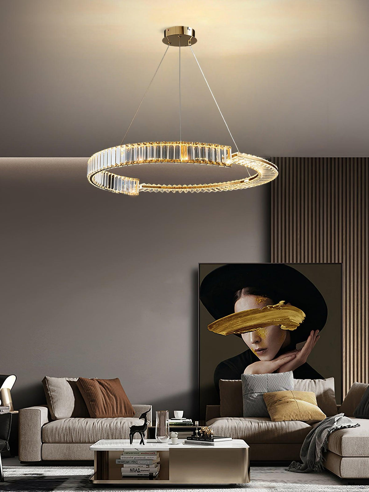 Lustre Thaïs en cristal et métal – vue 10