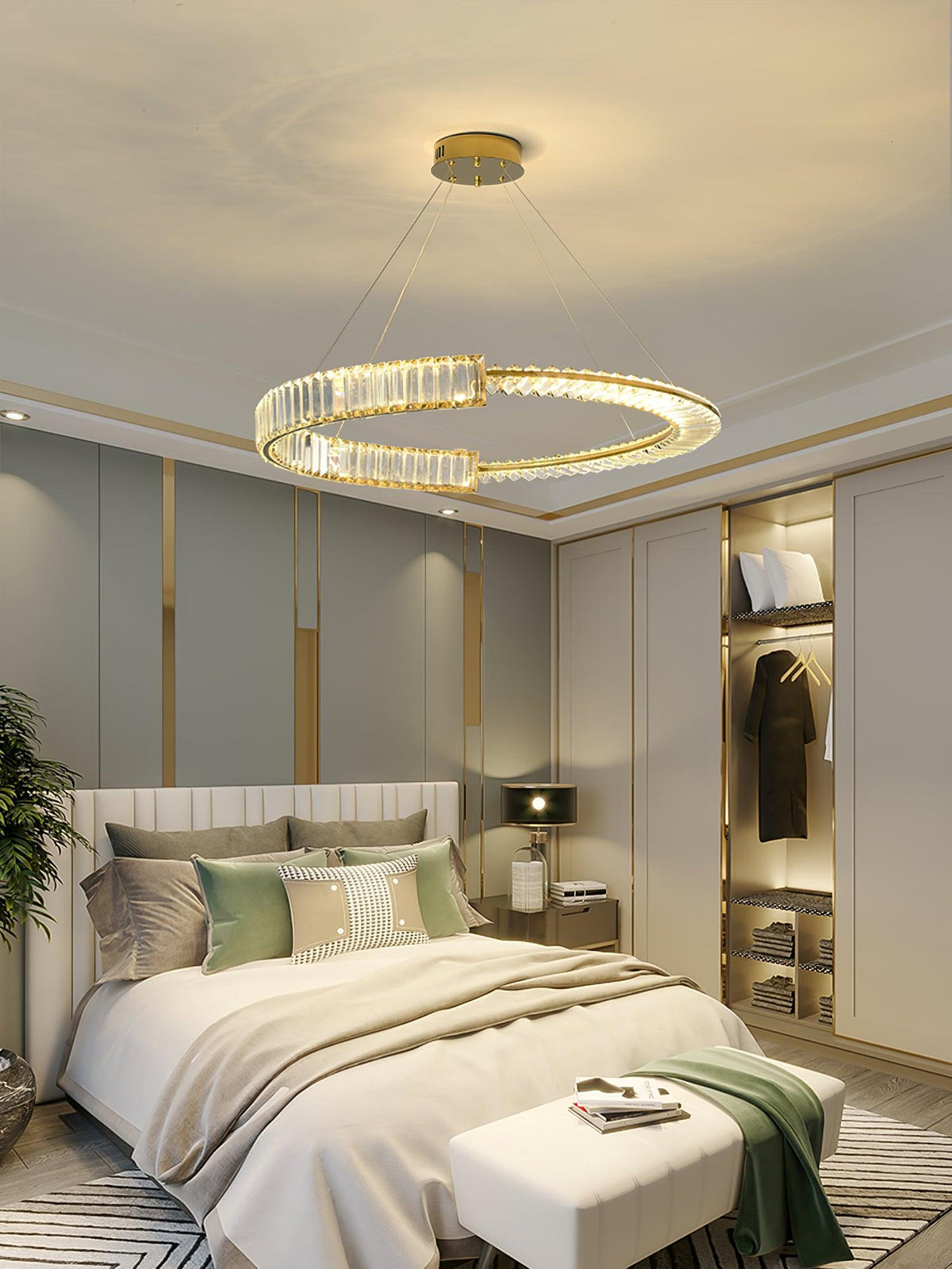 Lustre Thaïs en cristal et métal – vue 11