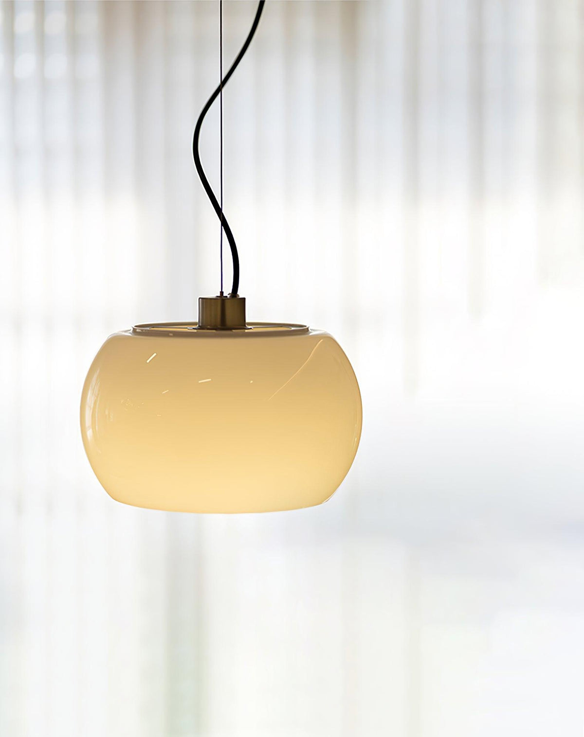 Suspension Fontenelle en verre et fer – vue 18