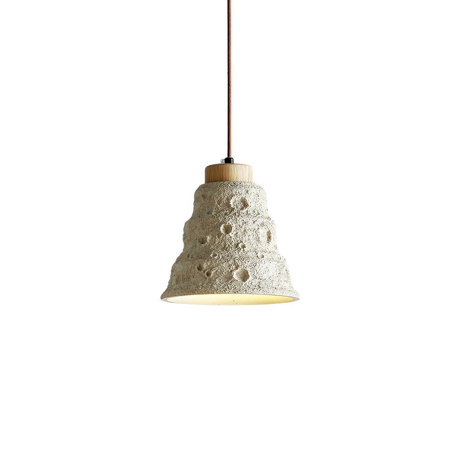 Suspension Indigo en pierre et bois – vue 3
