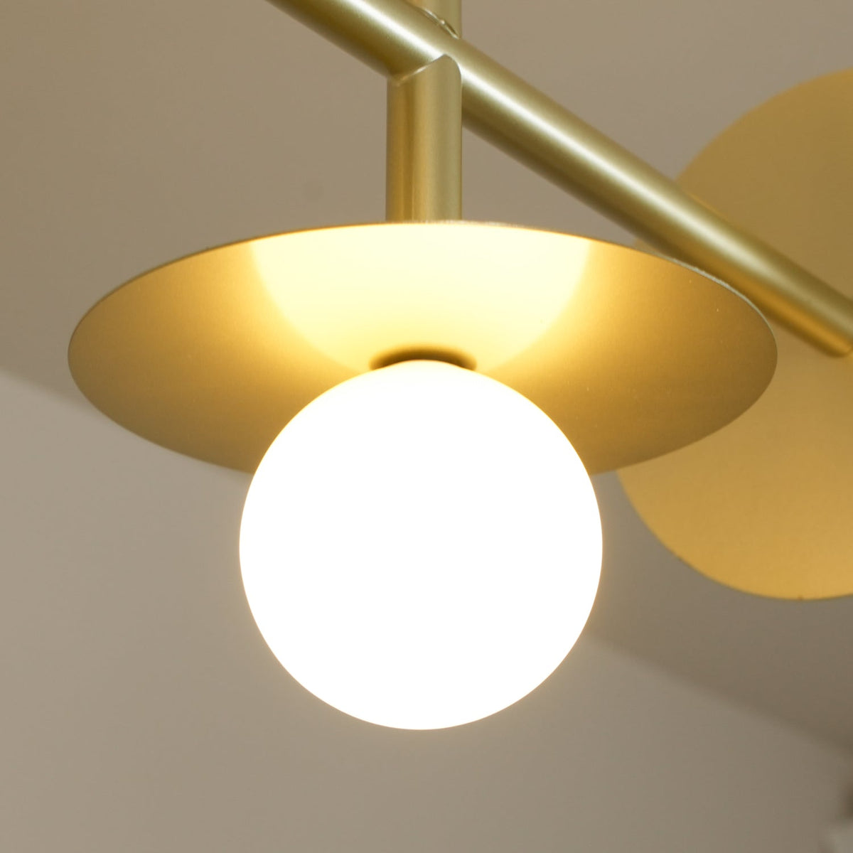 Lustre Cadran en verre et laiton – vue 7