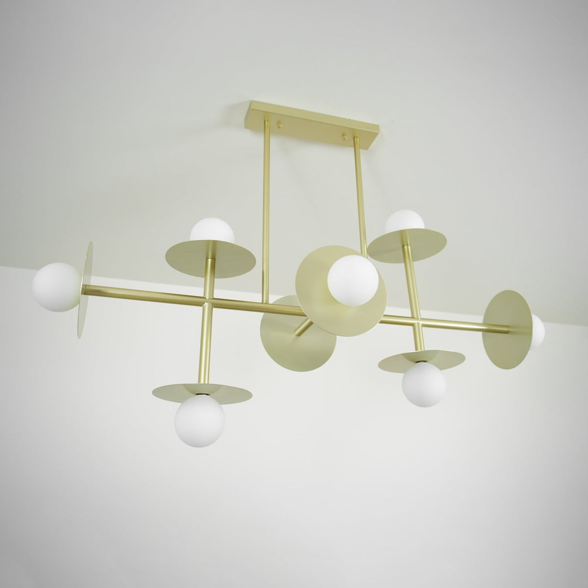 Lustre Cadran en verre et laiton – vue 19