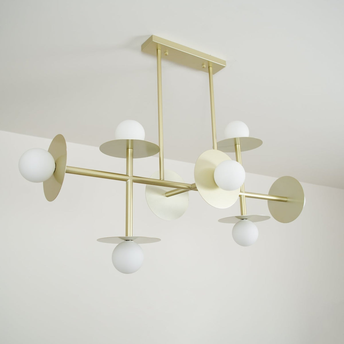 Lustre Cadran en verre et laiton – vue 24