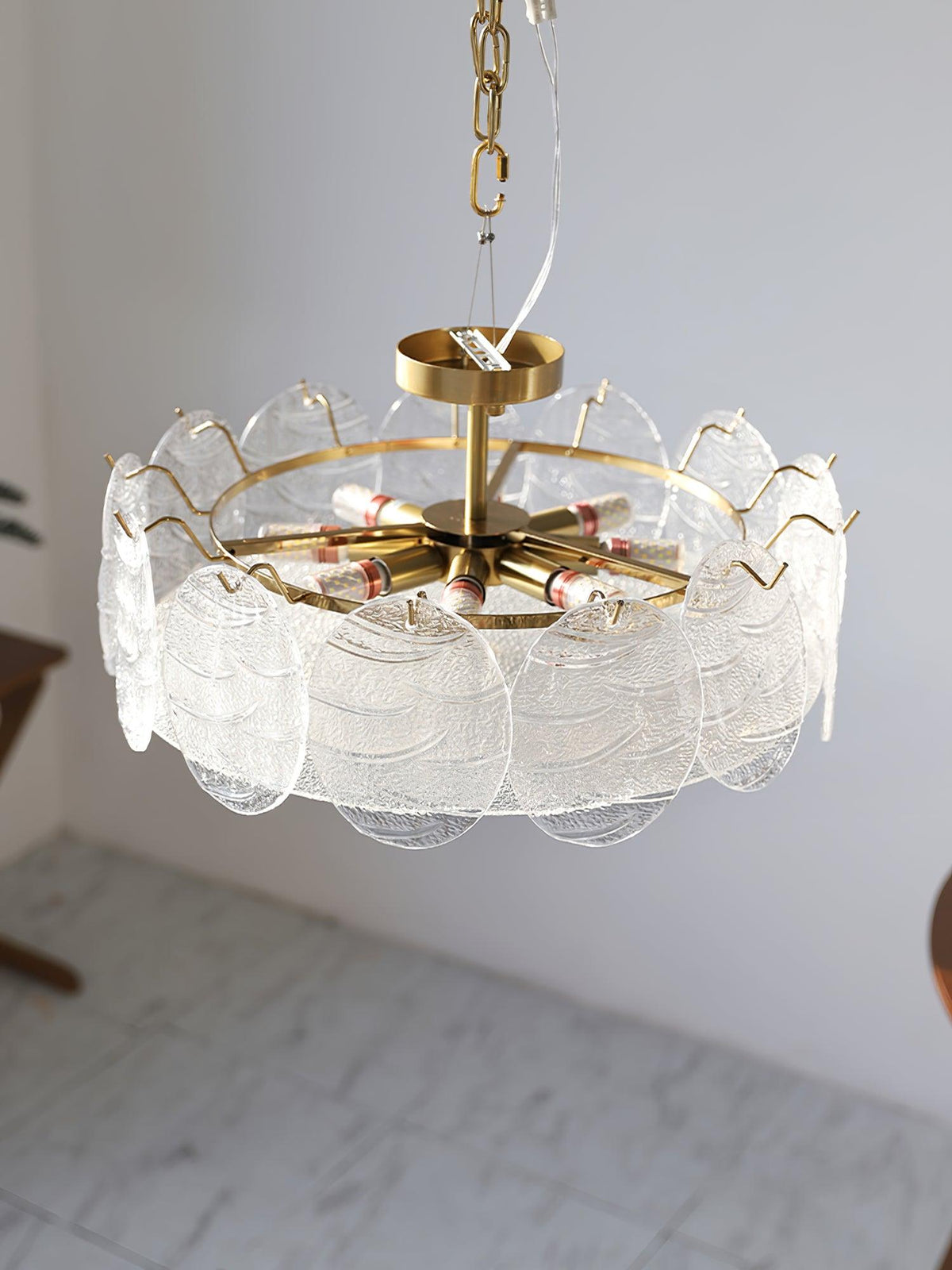 Plafonnier Camélia en verre et fer – vue 25
