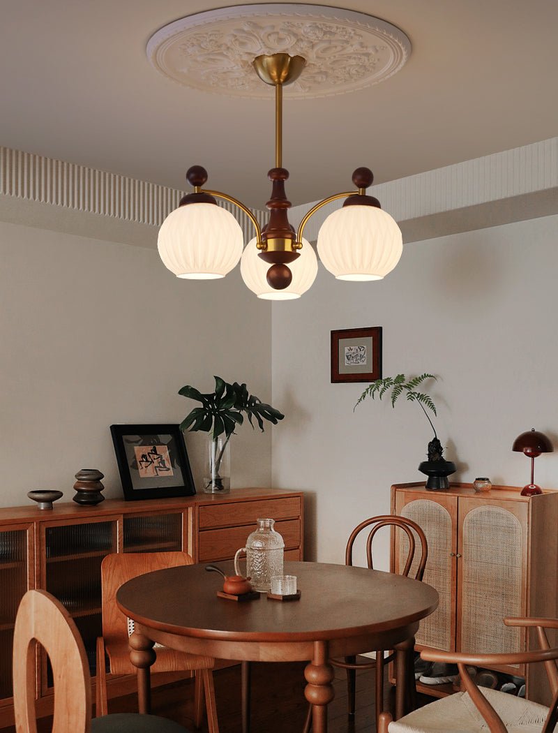 Lustre Orangerie en verre et bois – vue 10