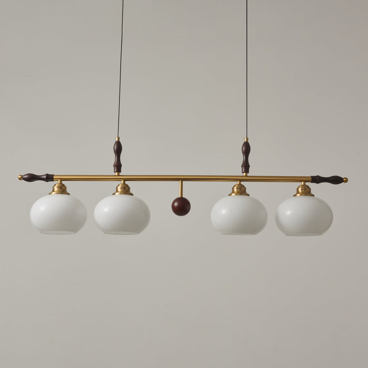 Suspension Noisette en verre et bois – vue 5