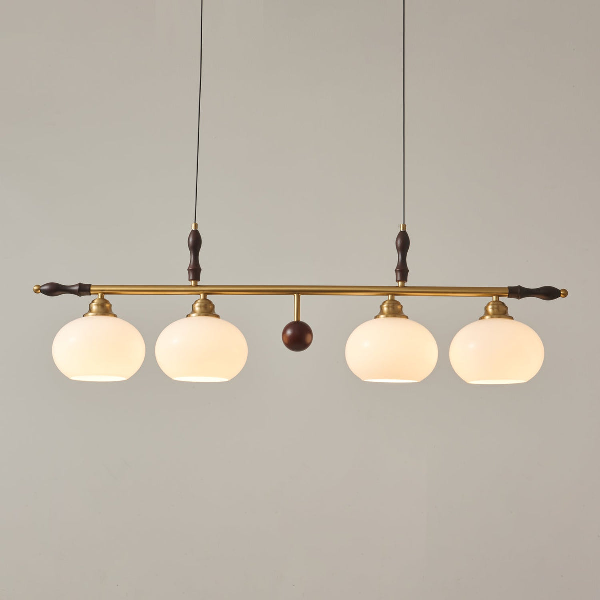 Suspension Noisette en verre et bois – vue 6