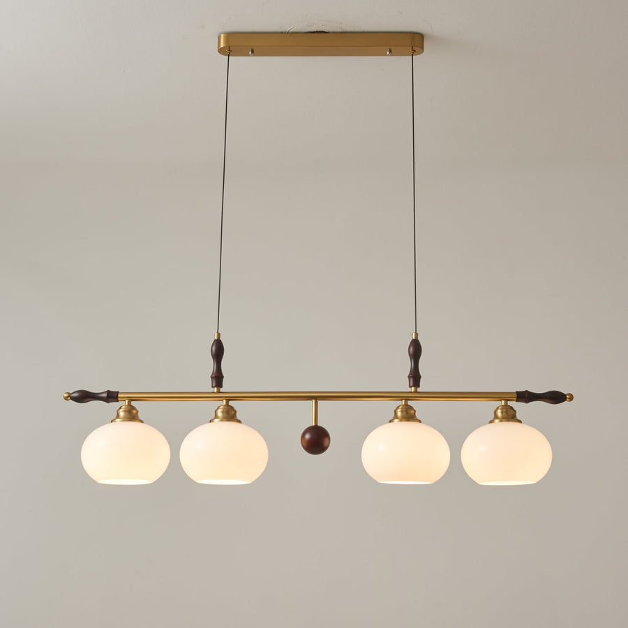 Suspension Noisette en verre et bois – vue 4