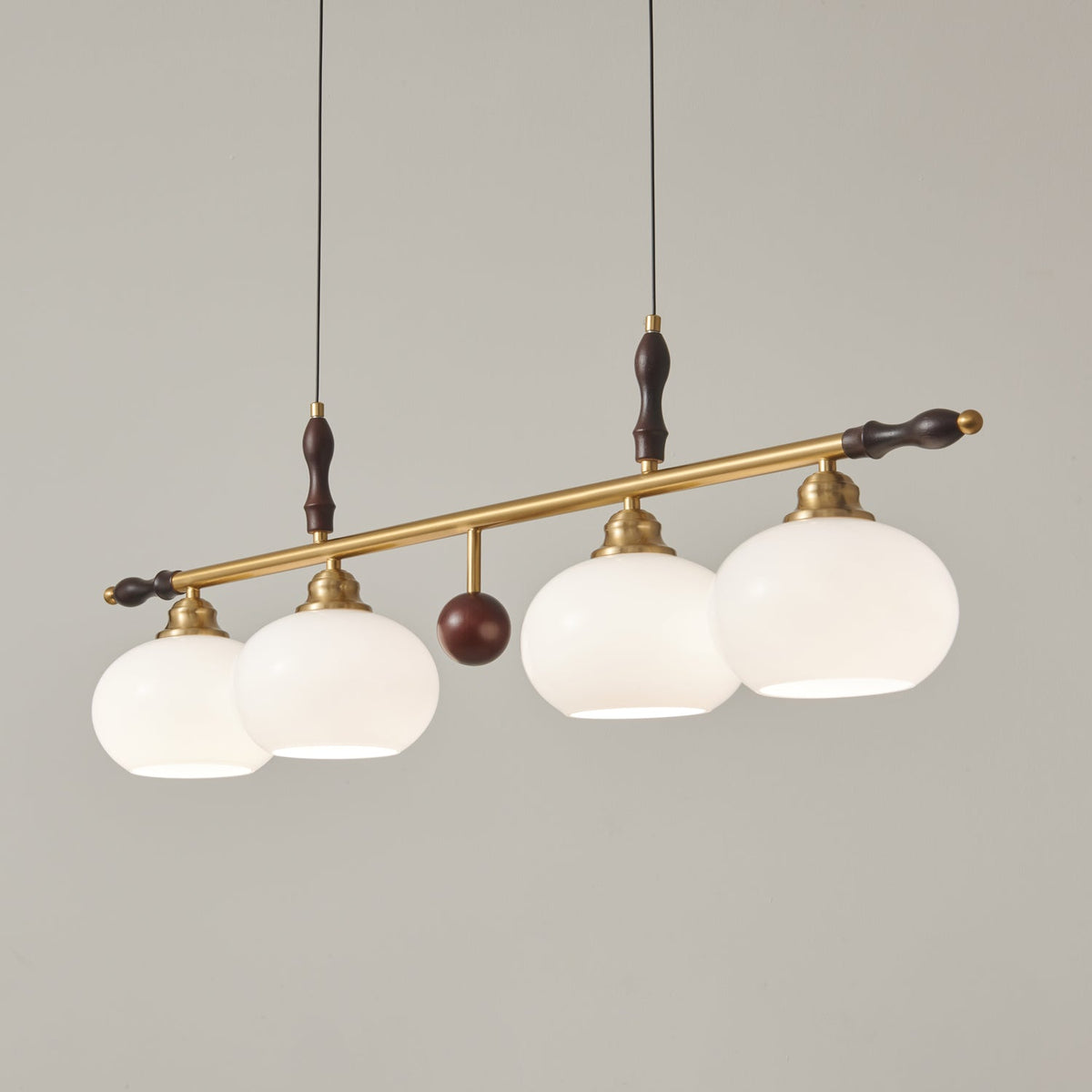 Suspension Noisette en verre et bois – vue 17
