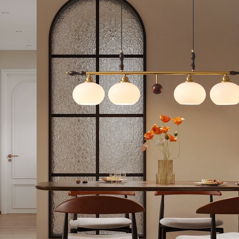 Suspension Noisette en verre et bois – vue 8