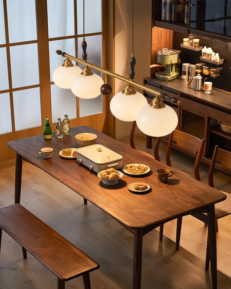 Suspension Noisette en verre et bois – vue 12