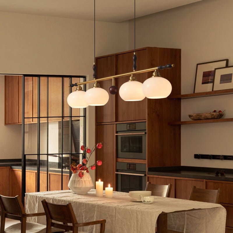 Suspension Noisette en verre et bois – vue 3