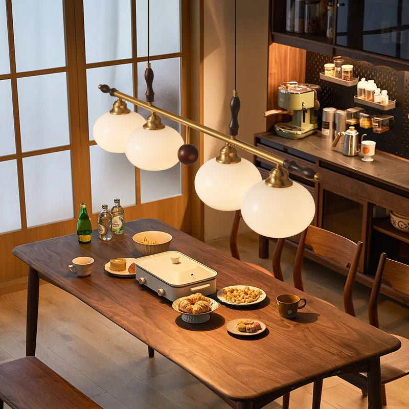 Suspension Noisette en verre et bois – vue 7