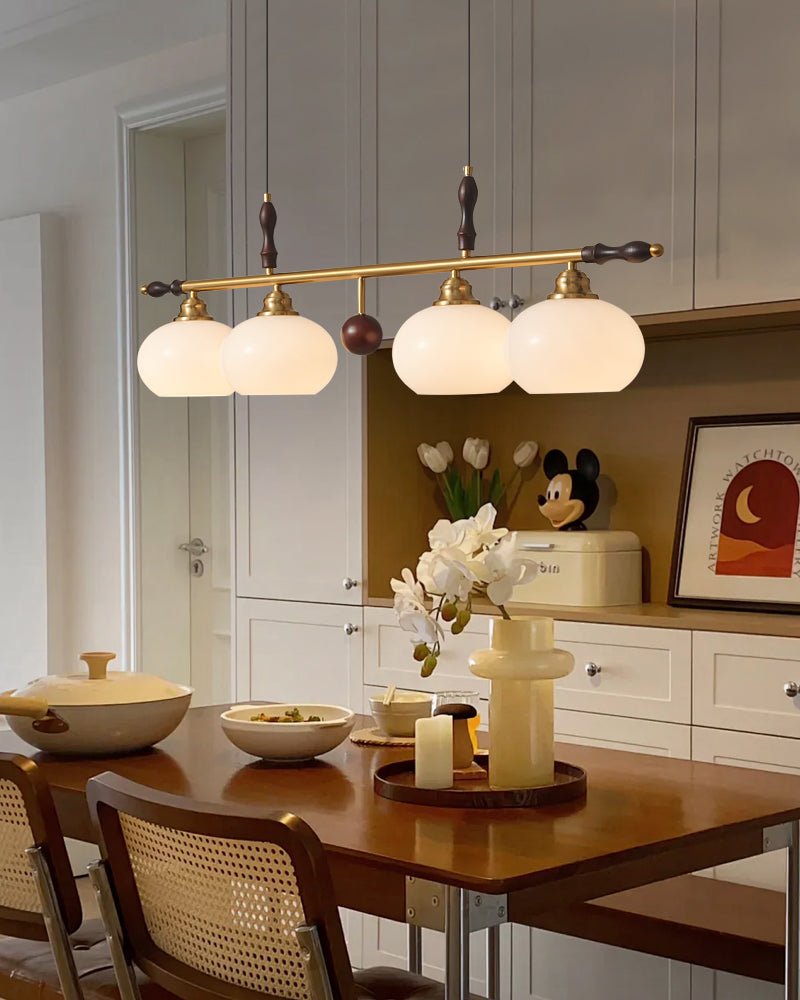 Suspension Noisette en verre et bois – vue 9