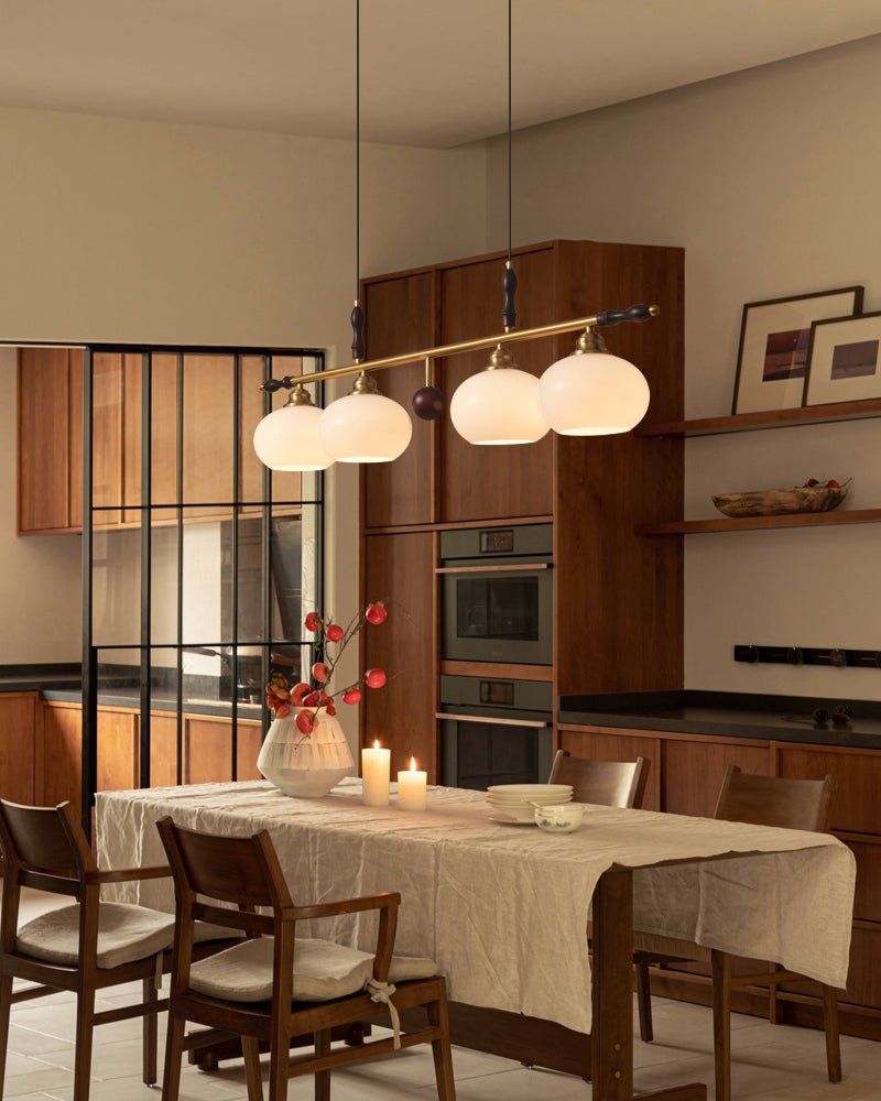 Suspension Noisette en verre et bois – vue 10