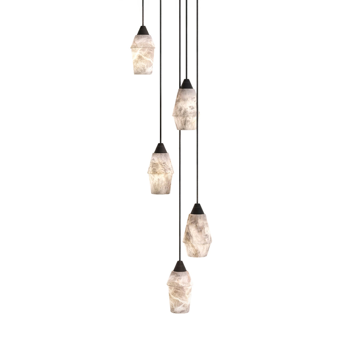 Suspension Ysé en albâtre et laiton – vue 8