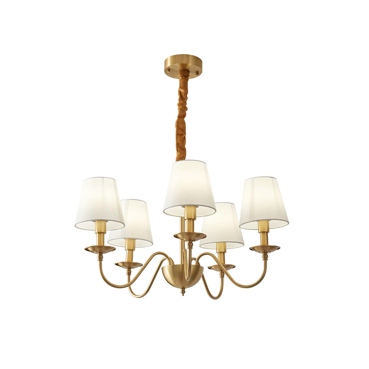 Lustre Absinthe en laiton et tissu – vue 15