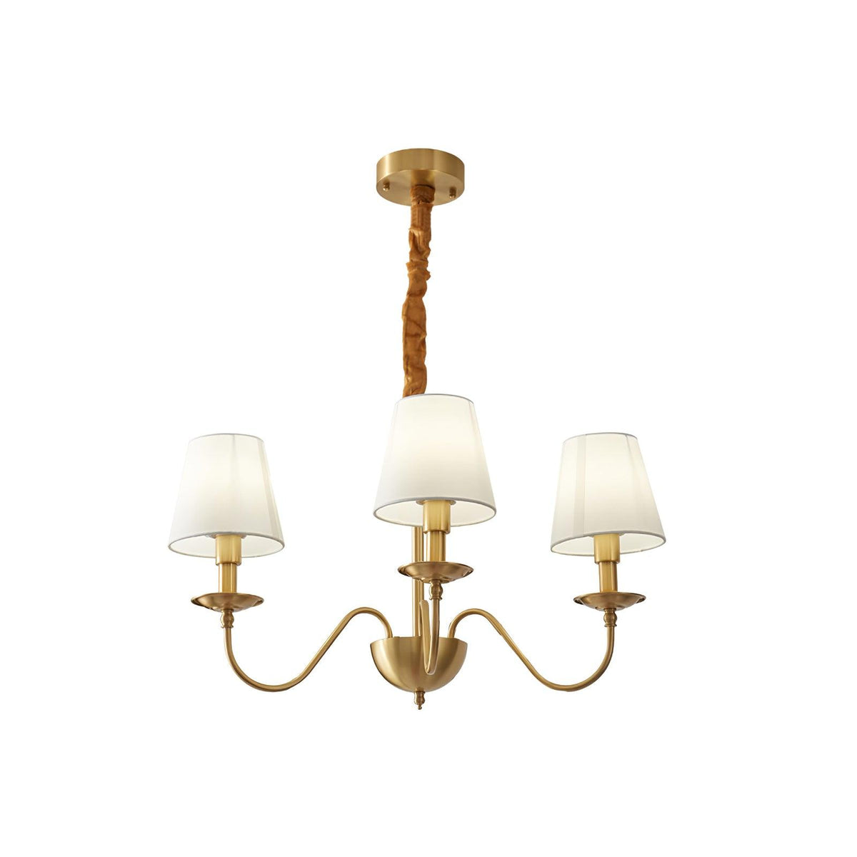 Lustre Absinthe en laiton et tissu – vue 14