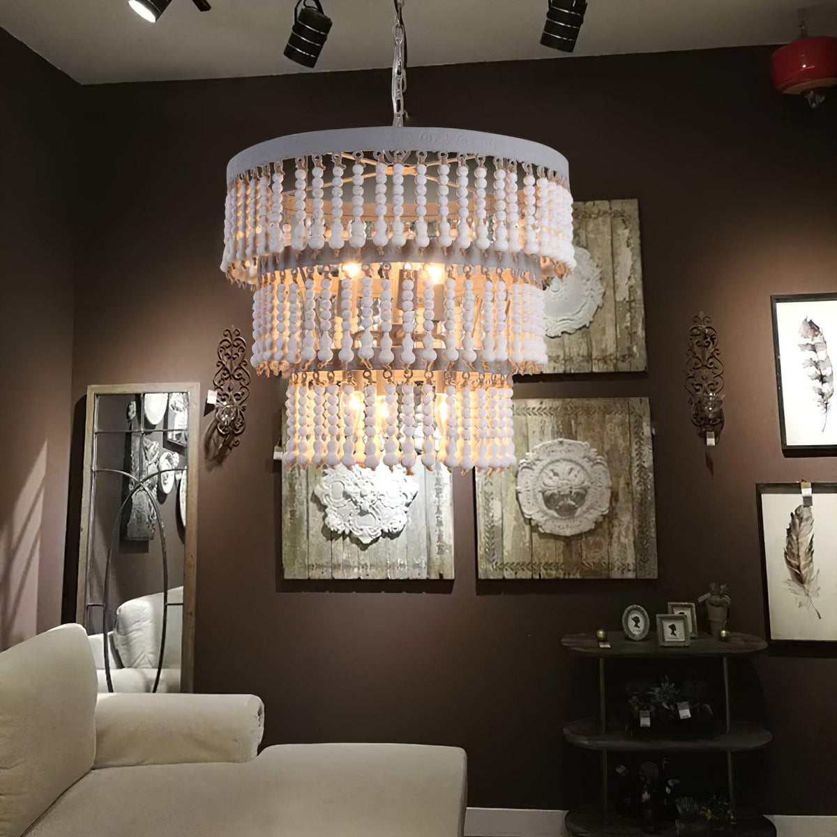Lustre Junon en bois et métal – vue 11