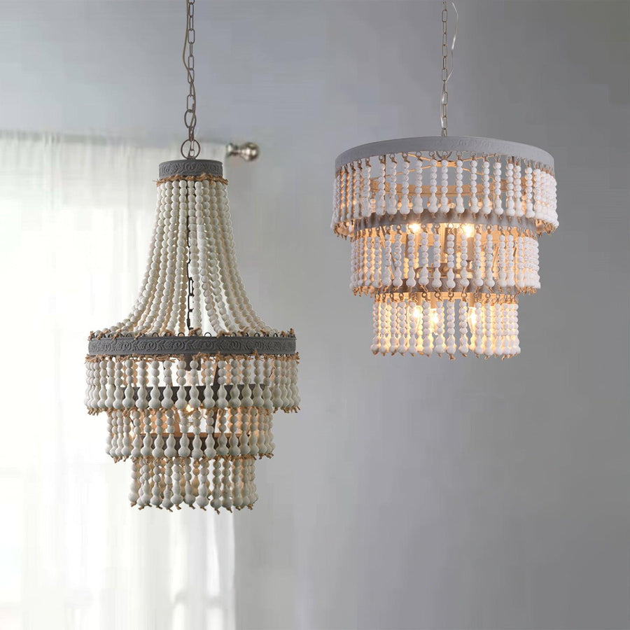 Lustre Junon en bois et métal – vue 2