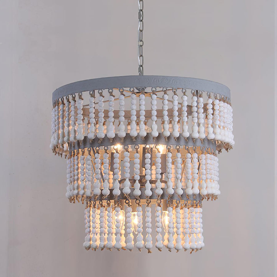 Lustre Junon en bois et métal – vue 4