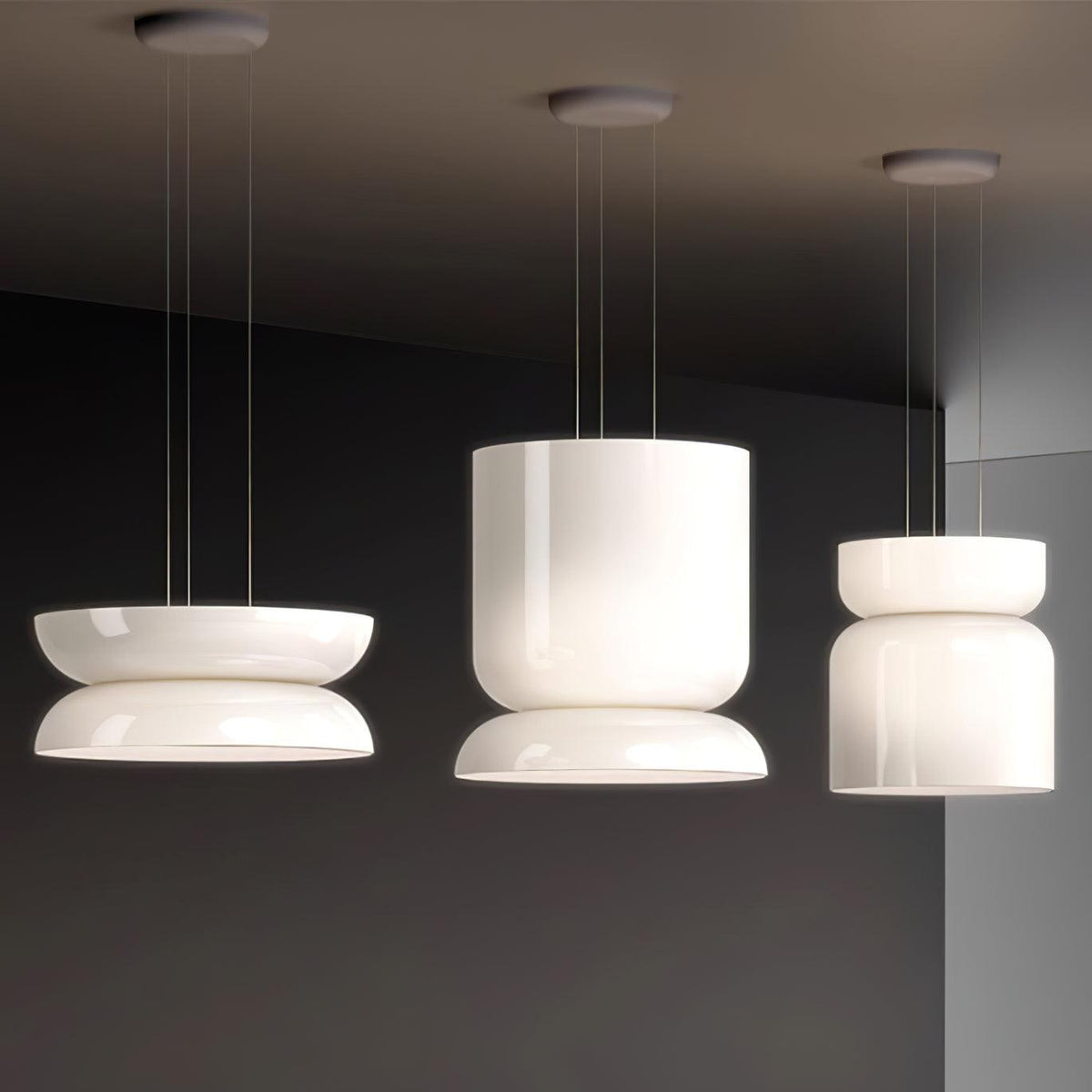 Suspension Fugue en verre et métal – vue 40
