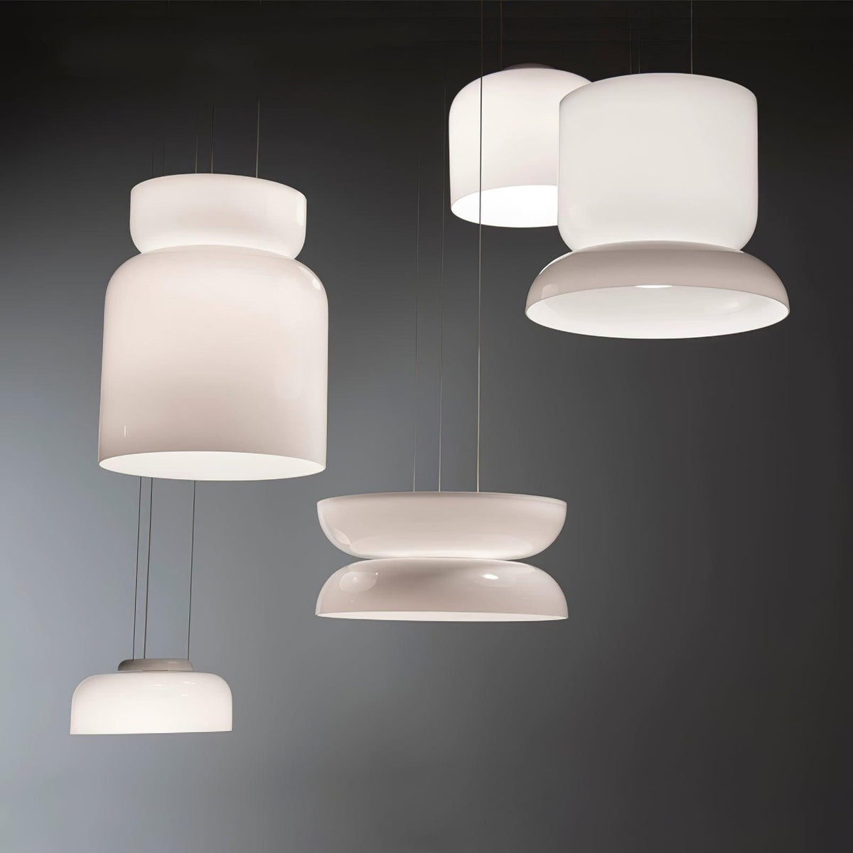 Suspension Fugue en verre et métal – vue 32